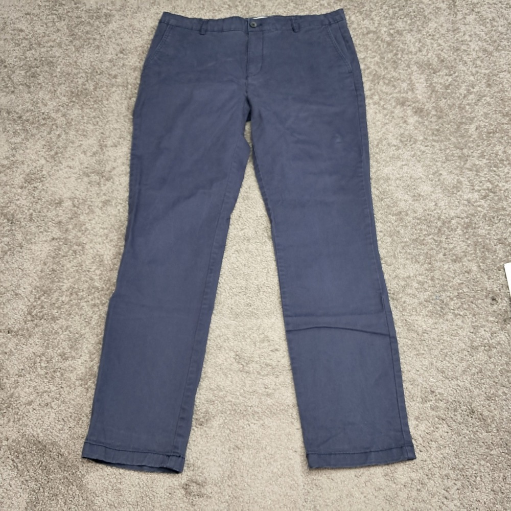 Topman Mens Navy Blue Chino Trousers Stretch Slim Fit Pants W36 L32 110683349